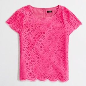 J. Crew Raindrop Lace Top